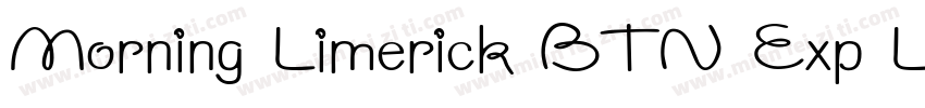Morning Limerick BTN Exp Lt字体转换